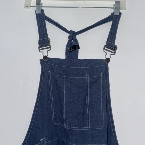 Volcom Womens Denim Overalls Size 10 Blue Adjustable Straps - Picture 4 of 11